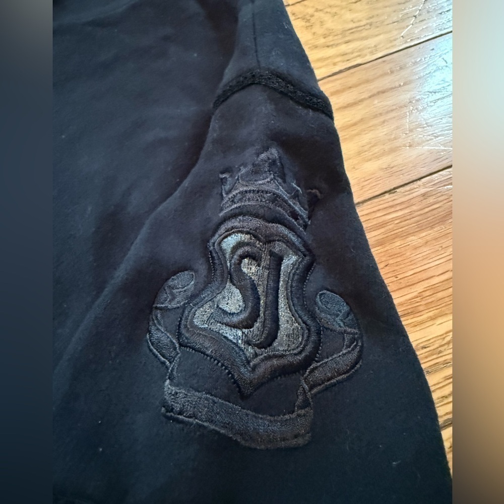 VTG St John Sport Black Button Down Jacket Crown Crest Logo Cotton Womens Size M - Picture 7 of 14